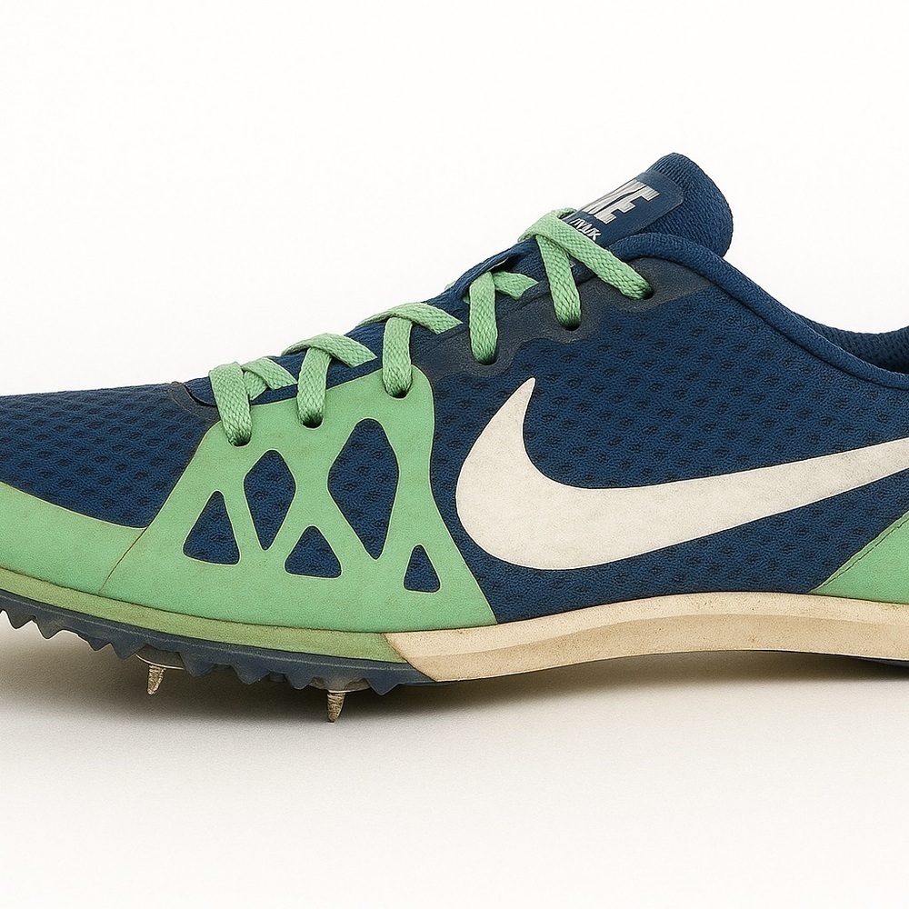 Nike Zoom Rival M8 Track Spikes Men’s 9.5 Unisex Blue Green - Picture 2 of 7